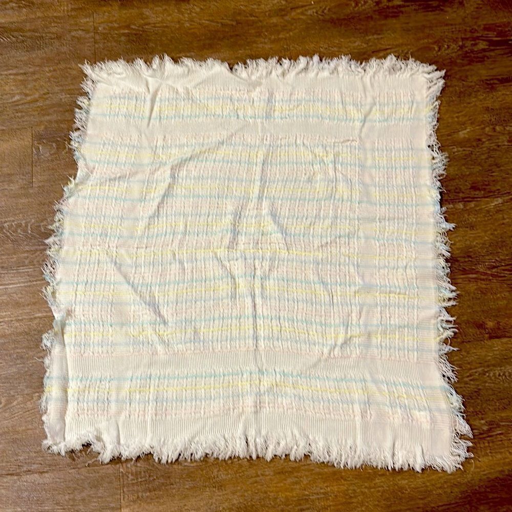 Vintage acrylic baby blanket Pastel